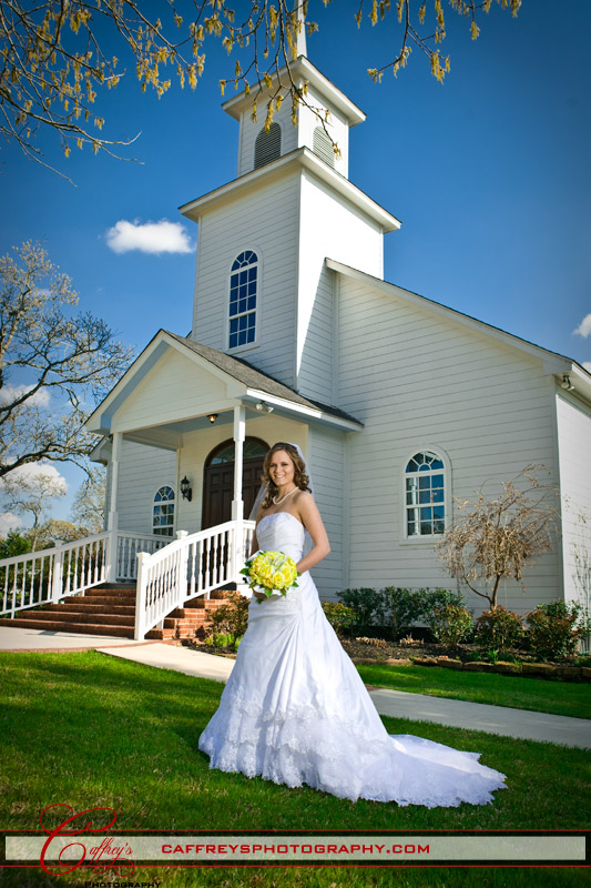 Lovely bride outside of the gorgeous wedding chapel at Ashelynn Manor where she plans to host her storybook wedding. 