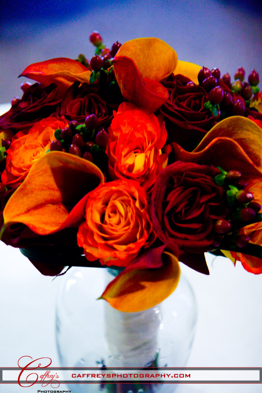 Beautiful brides bouquet in fall colors. 