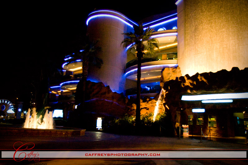 Stunning nighttime view of the downtown aquarium houston as it is brightly lit.