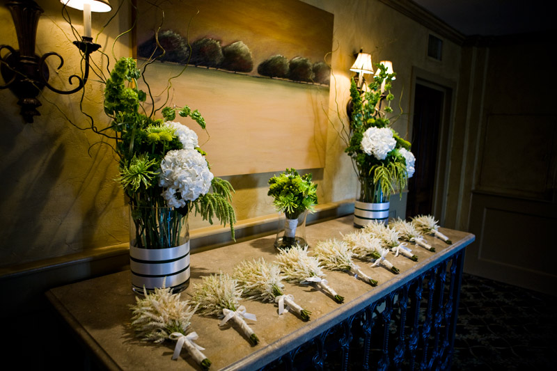 Unusually stunning floral display at the reception table. 