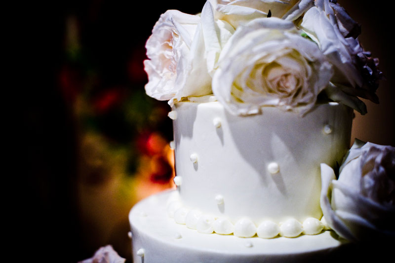 Elegant brides cake topper in the reception