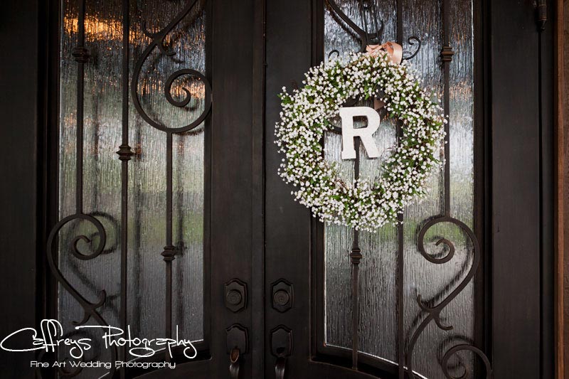 Crystal Springs Events Wedding Entry Door Wreath