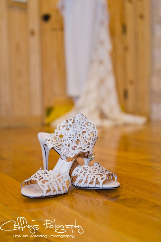 Brides Shoes at Crystal Springs Wedding