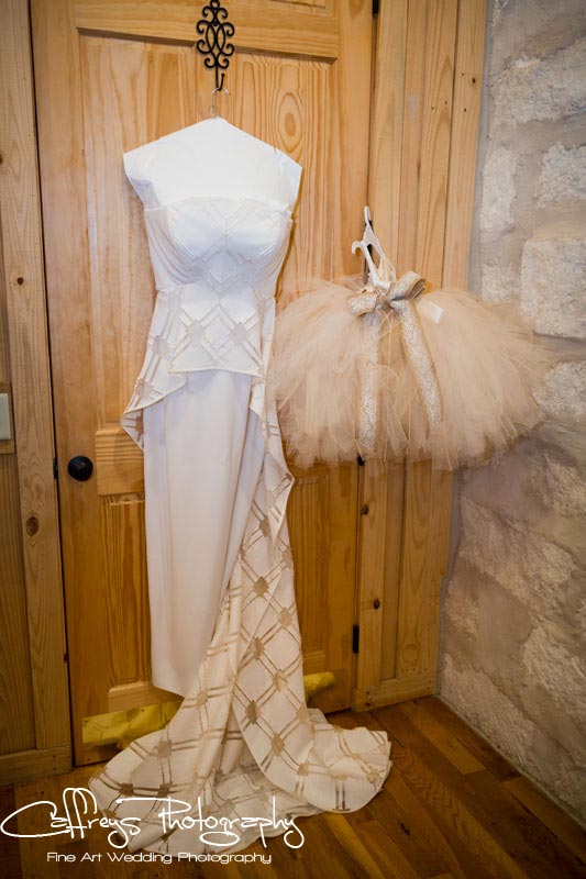 Wedding Dress and flower girls dress at Crystal Springs Events