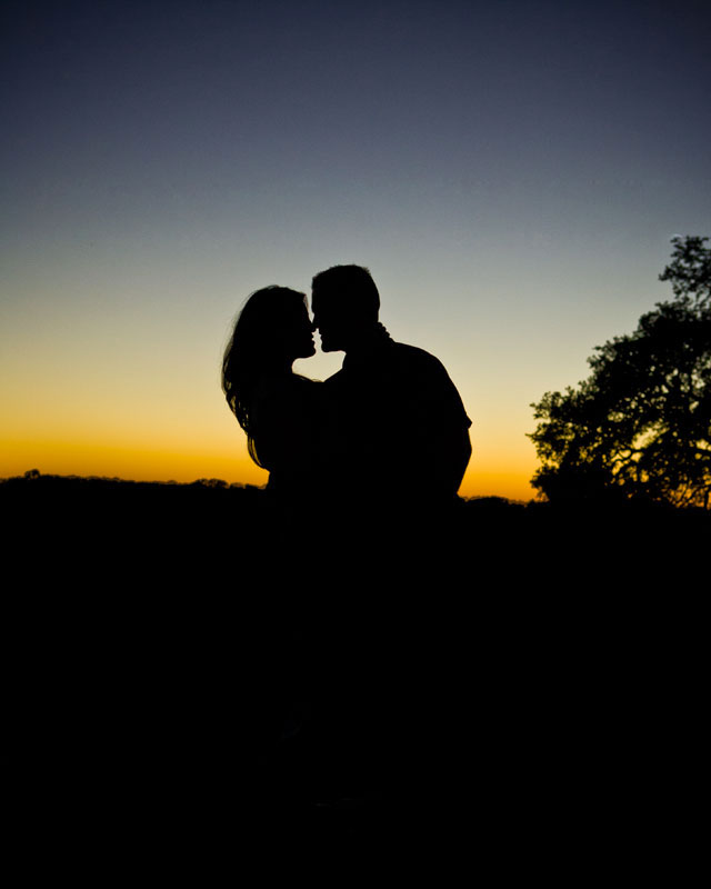 Caffreys Photography Sunset Engagement Portraits silhouette