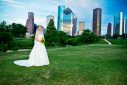 Stunning houston downtown skyline bridal portraits caffreys photography