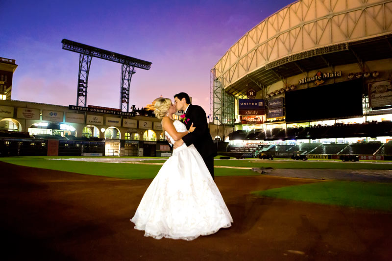 Minute Maid park wedding Houston Astros Diamond Club Wedding