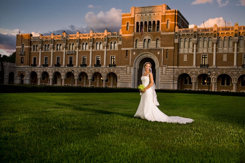Elegant Rice University Bridal Portrait by Caffreys photography