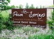 Pecan Springs Events Wedding Entrance sign