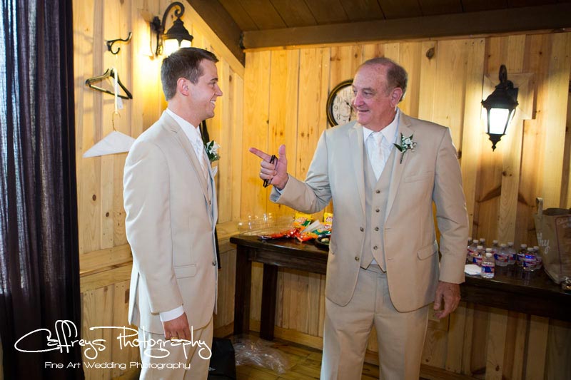Pecan Springs Events Wedding groom and his father