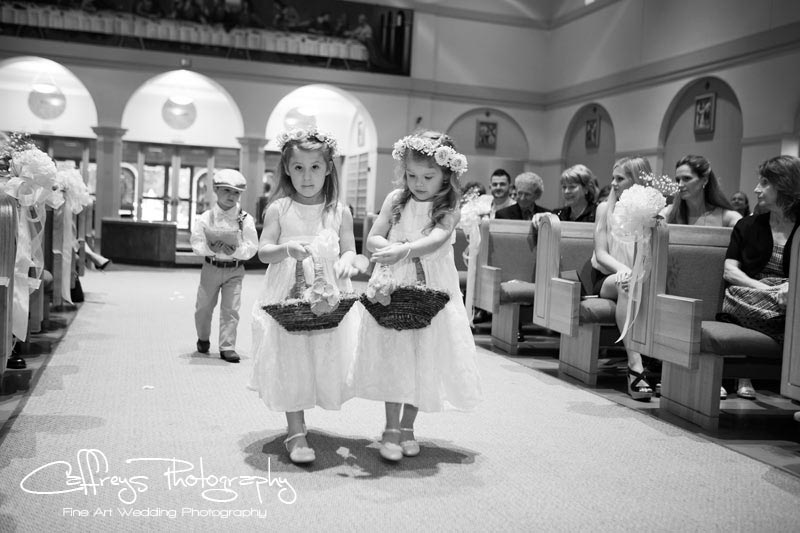St Bartholomew Catholic Church Wedding Katy Tx flower girls
