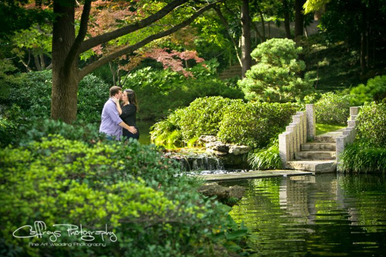 Stunning Fort Worth Japanese Gardens Engagement